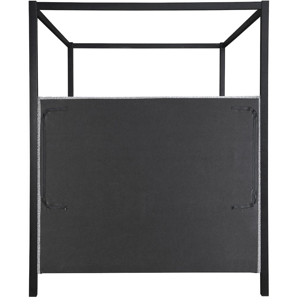 Kelly Grey Boucle Fabric Queen Bed