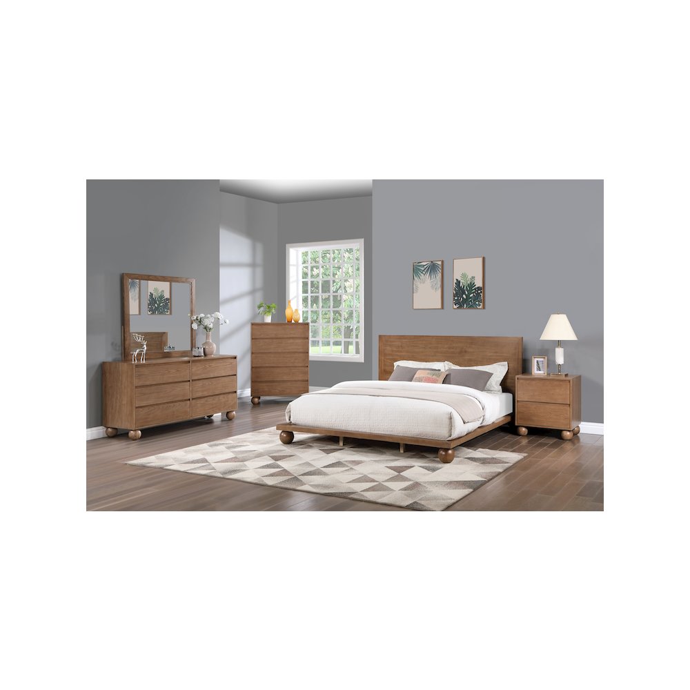 Kent Walnut King Bed