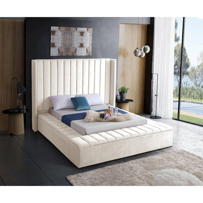 Kiki Cream Velvet Full Bed