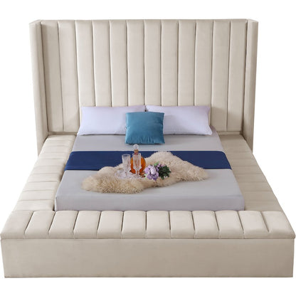 Kiki Cream Velvet Full Bed