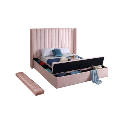 Kiki Pink Velvet Full Bed