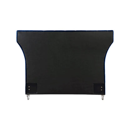 Kira Navy Velvet King Bed