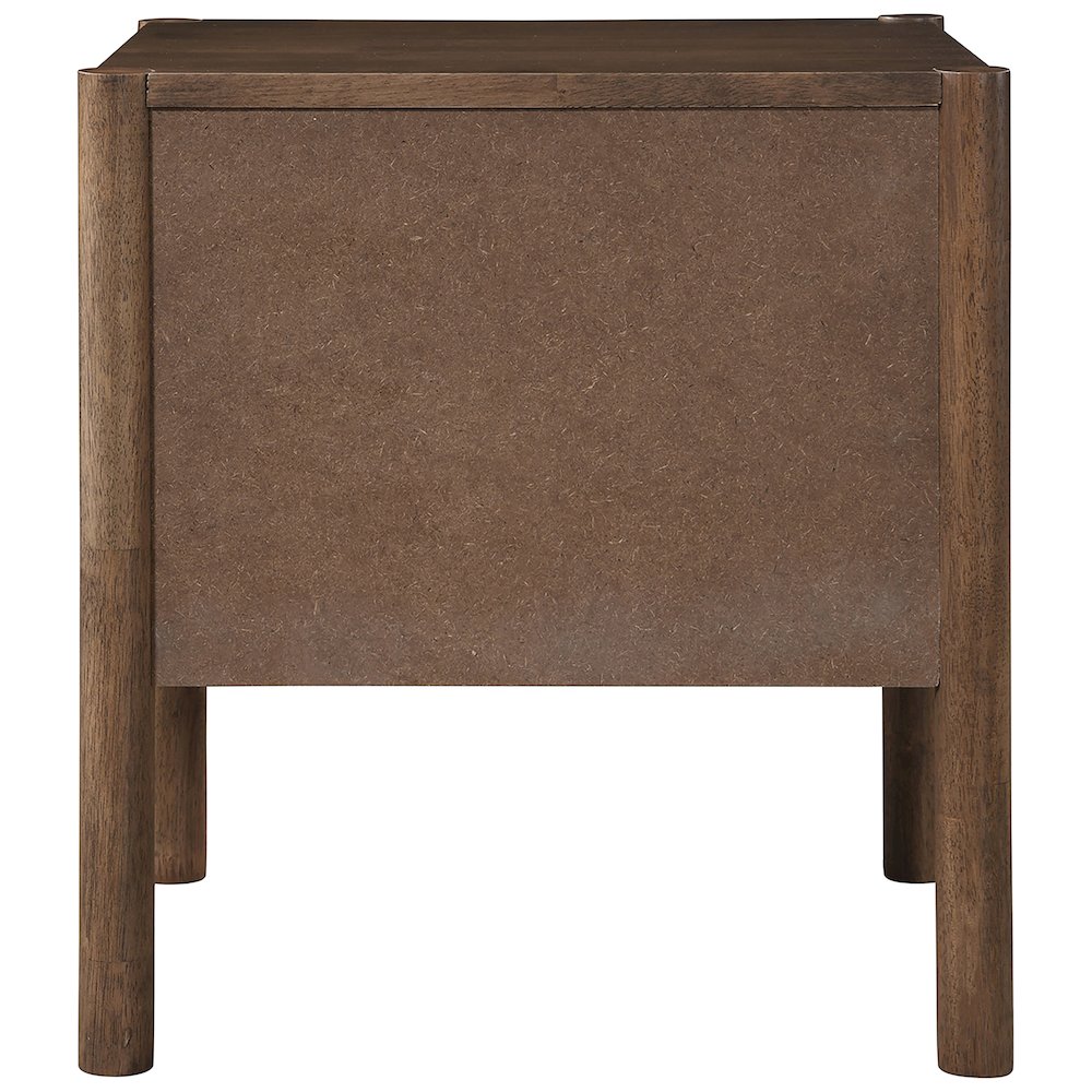 Kivo Walnut Solid Wood Nightstand