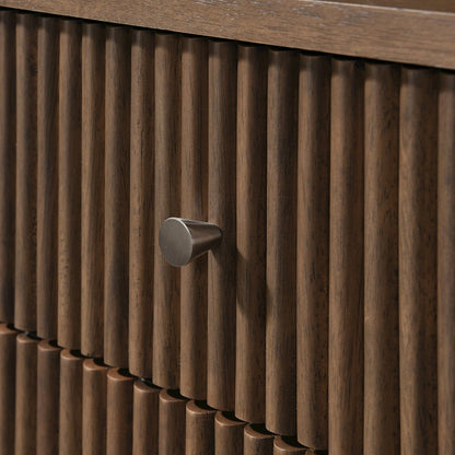 Kivo Walnut Solid Wood Nightstand