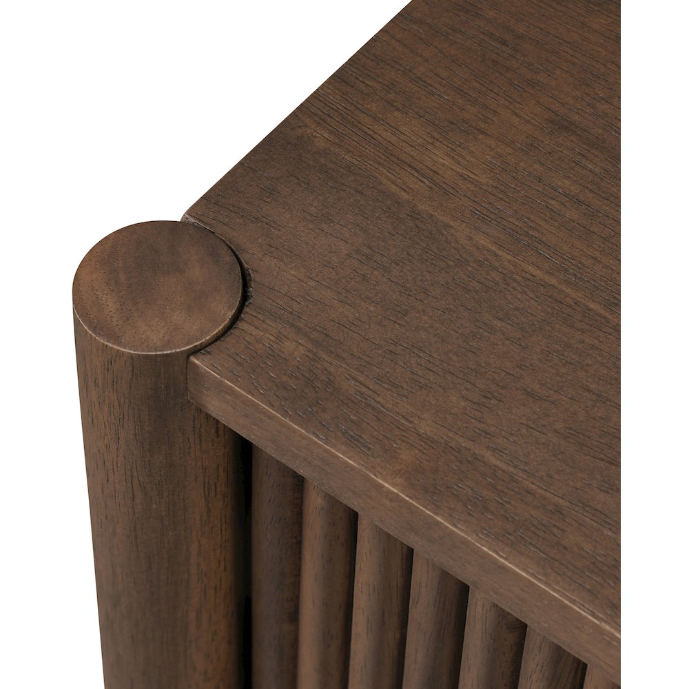 Kivo Walnut Solid Wood Nightstand