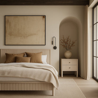 Kivo Natural Solid Wood Full Bed