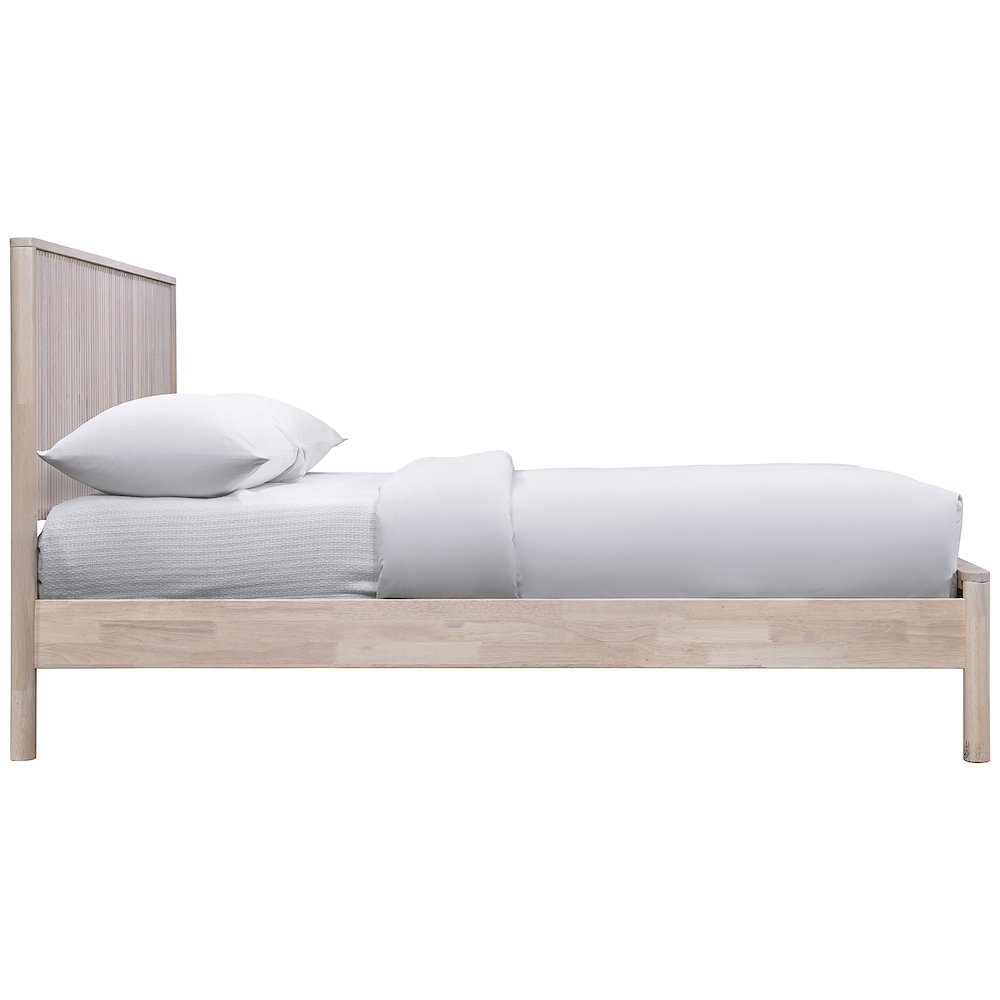 Kivo Natural Solid Wood King Bed