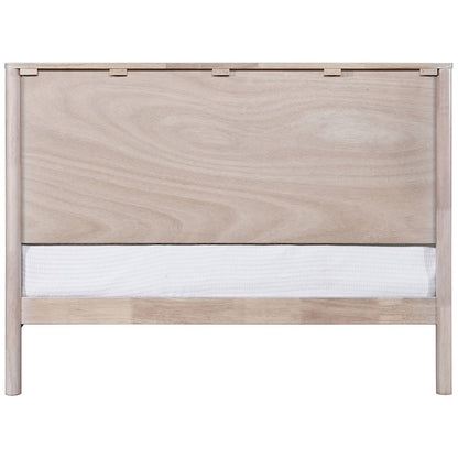 Kivo Natural Solid Wood King Bed