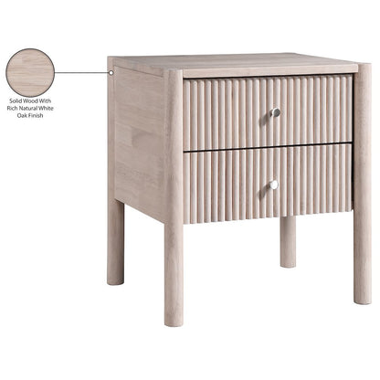 Kivo Natural Solid Wood Nightstand