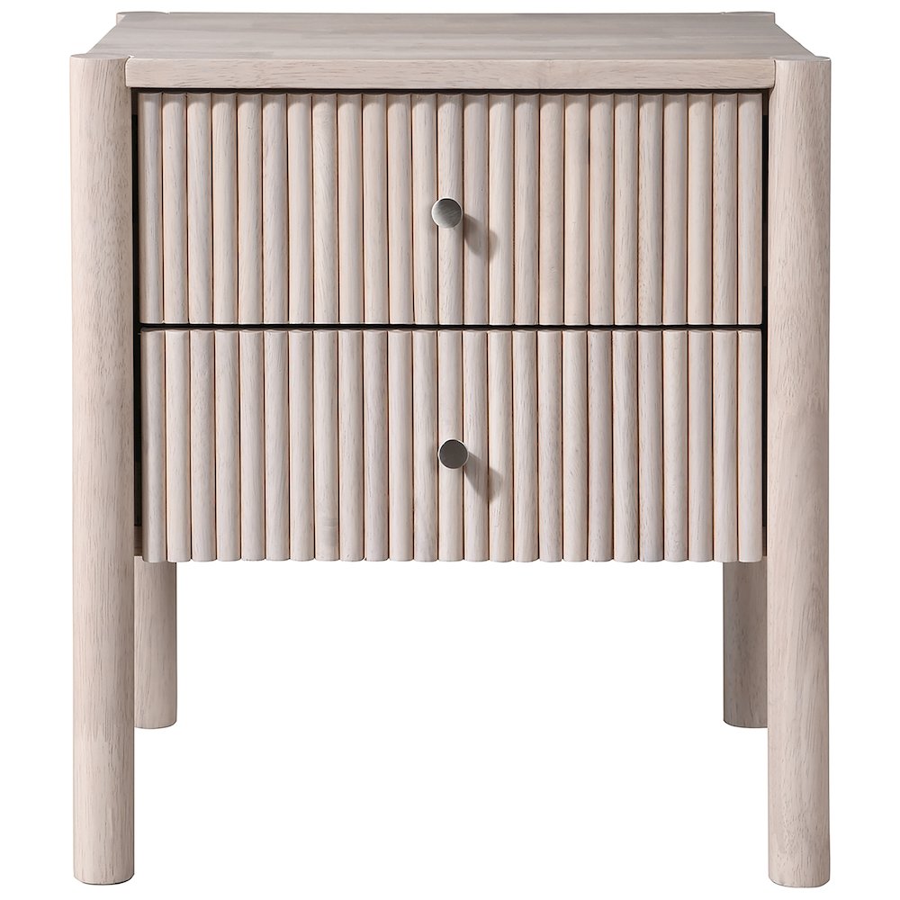 Kivo Natural Solid Wood Nightstand