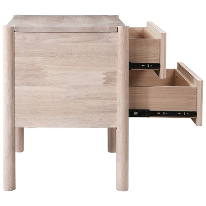 Kivo Natural Solid Wood Nightstand