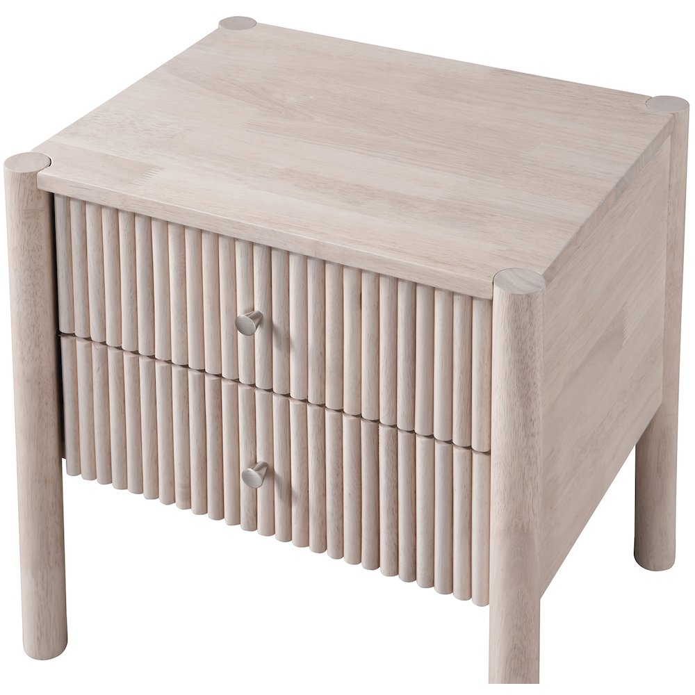 Kivo Natural Solid Wood Nightstand
