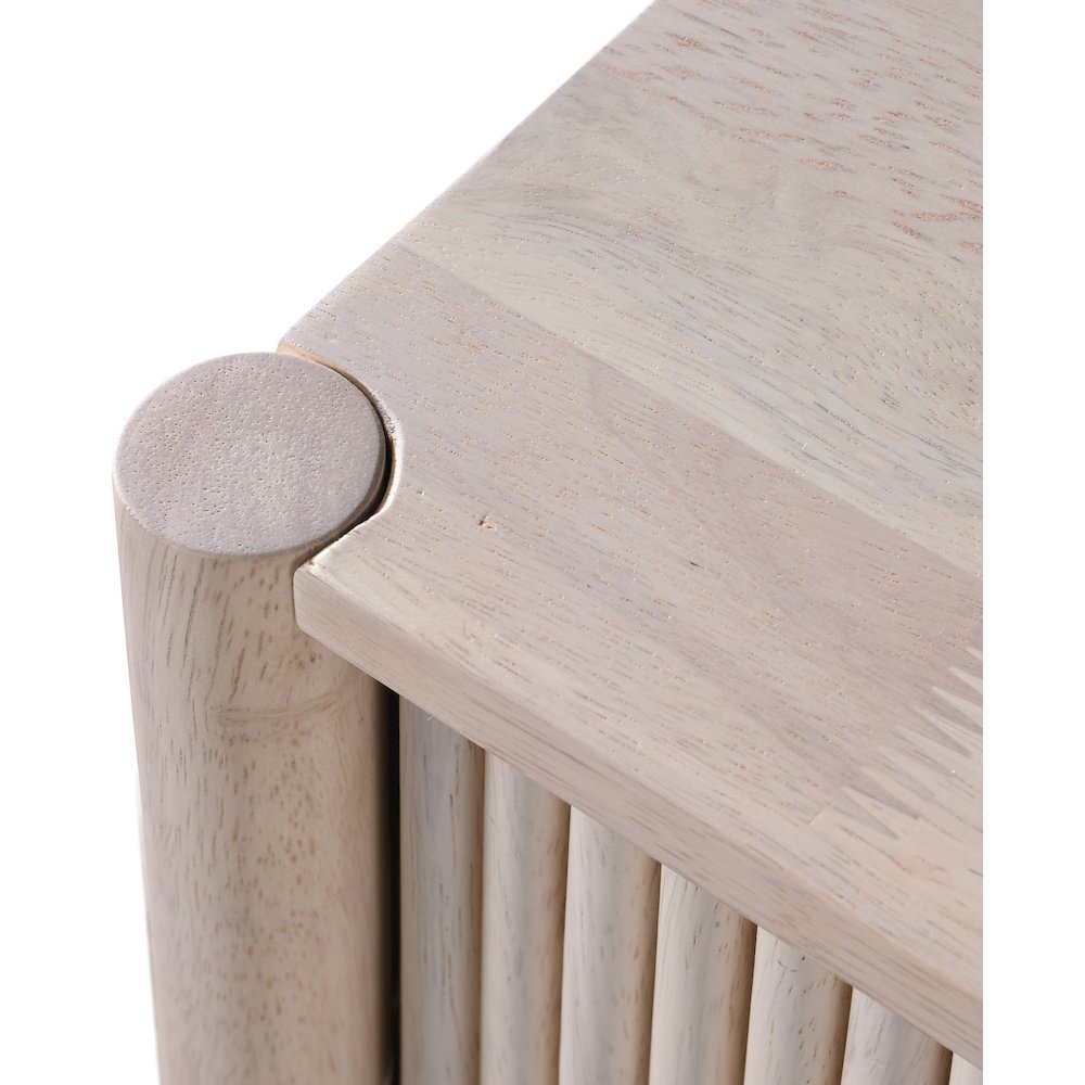 Kivo Natural Solid Wood Nightstand