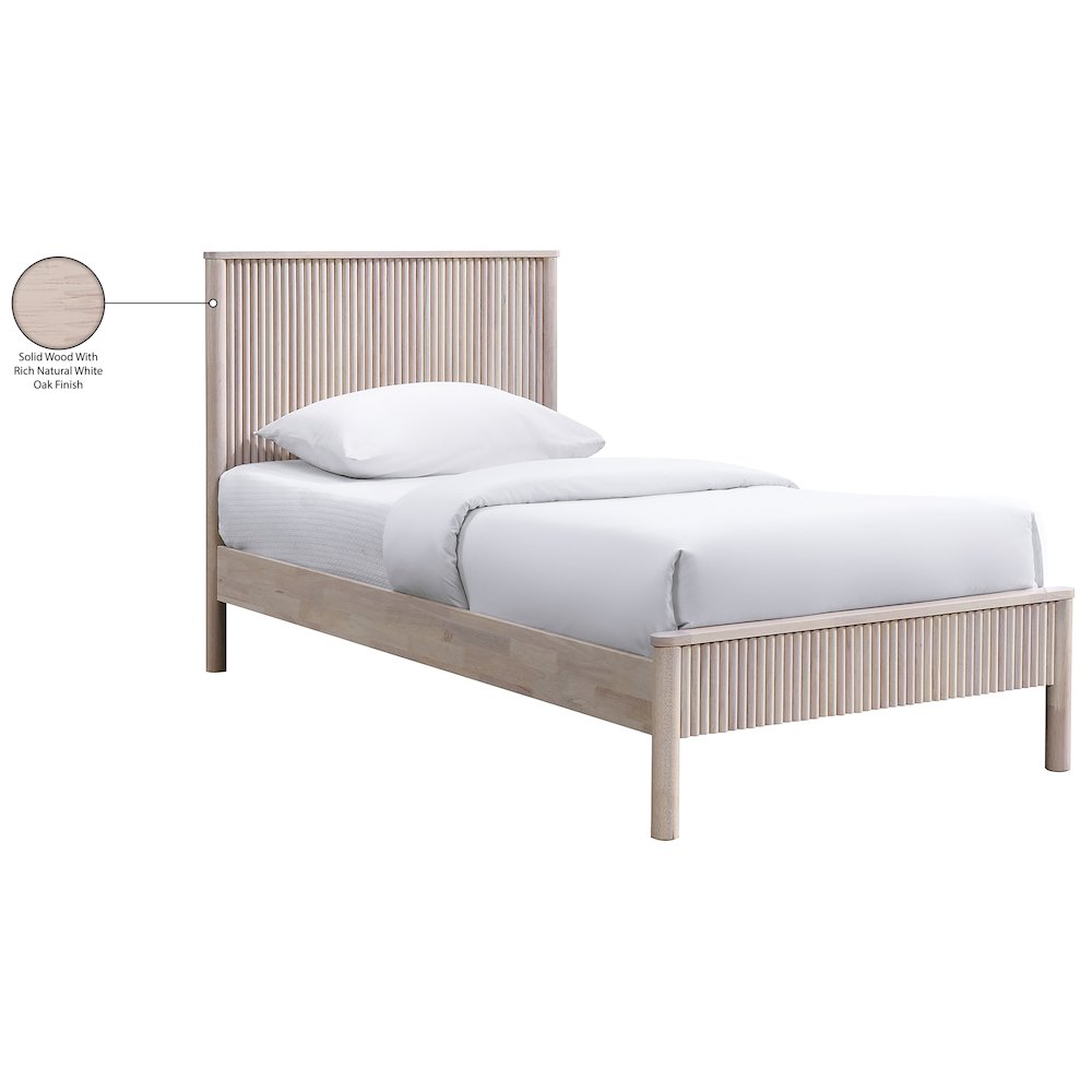 Kivo Natural Solid Wood Twin Bed