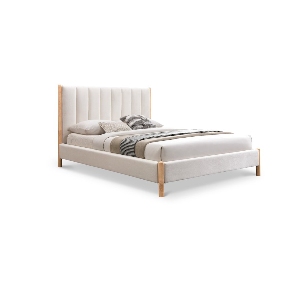 Kona Cream Polyester Fabric Full Bed