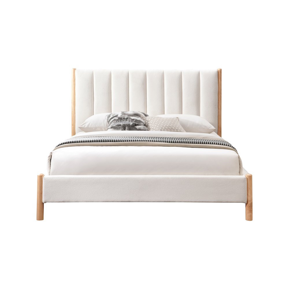 Kona Cream Polyester Fabric Full Bed