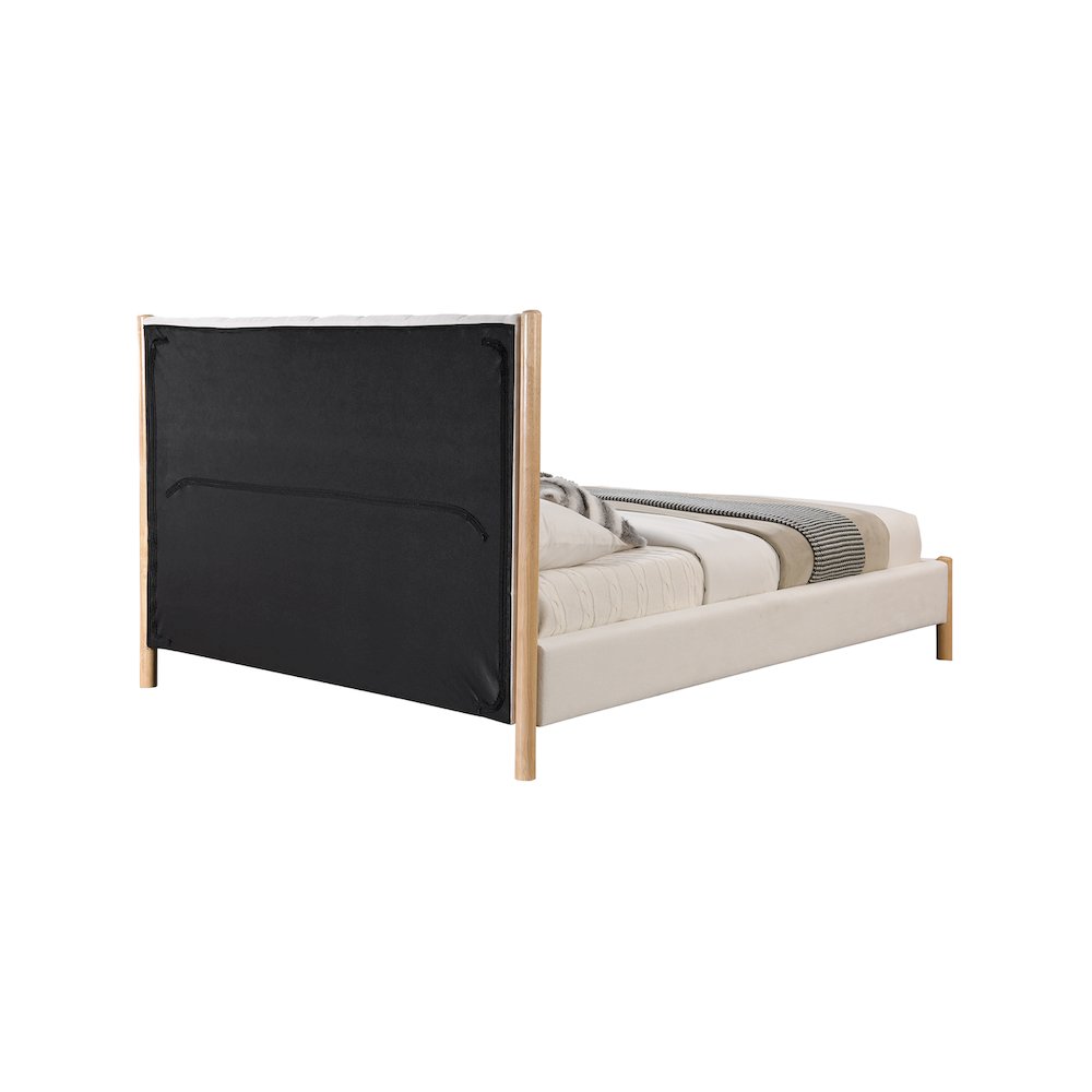 Kona Cream Polyester Fabric King Bed