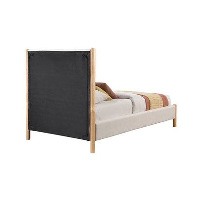 Kona Cream Polyester Fabric Twin Bed