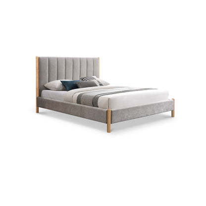 Kona Grey Polyester Fabric King Bed