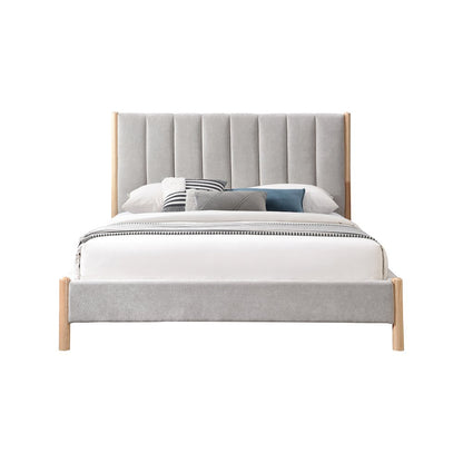 Kona Grey Polyester Fabric King Bed
