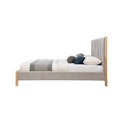 Kona Grey Polyester Fabric King Bed