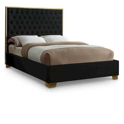 Lana Black Velvet Full Bed