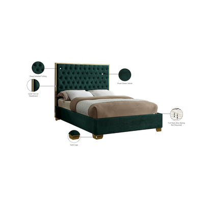 Lana Green Velvet Full Bed