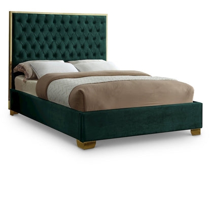 Lana Green Velvet Queen Bed