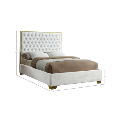 Lana White Velvet King Bed