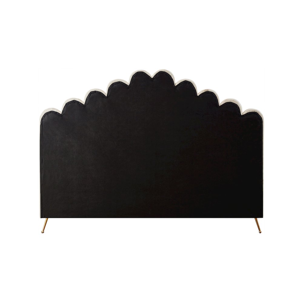 Lily Cream Velvet King Bed
