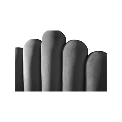 Lily Grey Velvet Full Bed