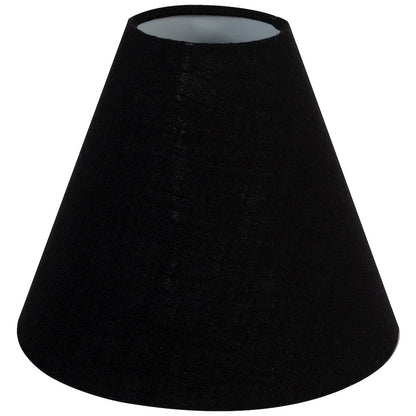 Lucente Black Genuine Marble Base And Cotton Shade Table Lamp