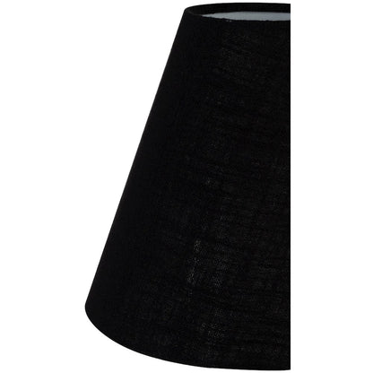 Lucente Black Genuine Marble Base And Cotton Shade Table Lamp
