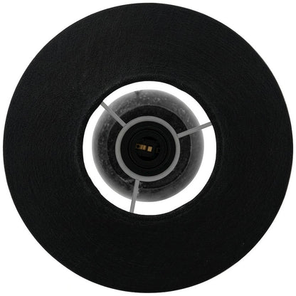 Lucente Black Genuine Marble Base And Cotton Shade Table Lamp