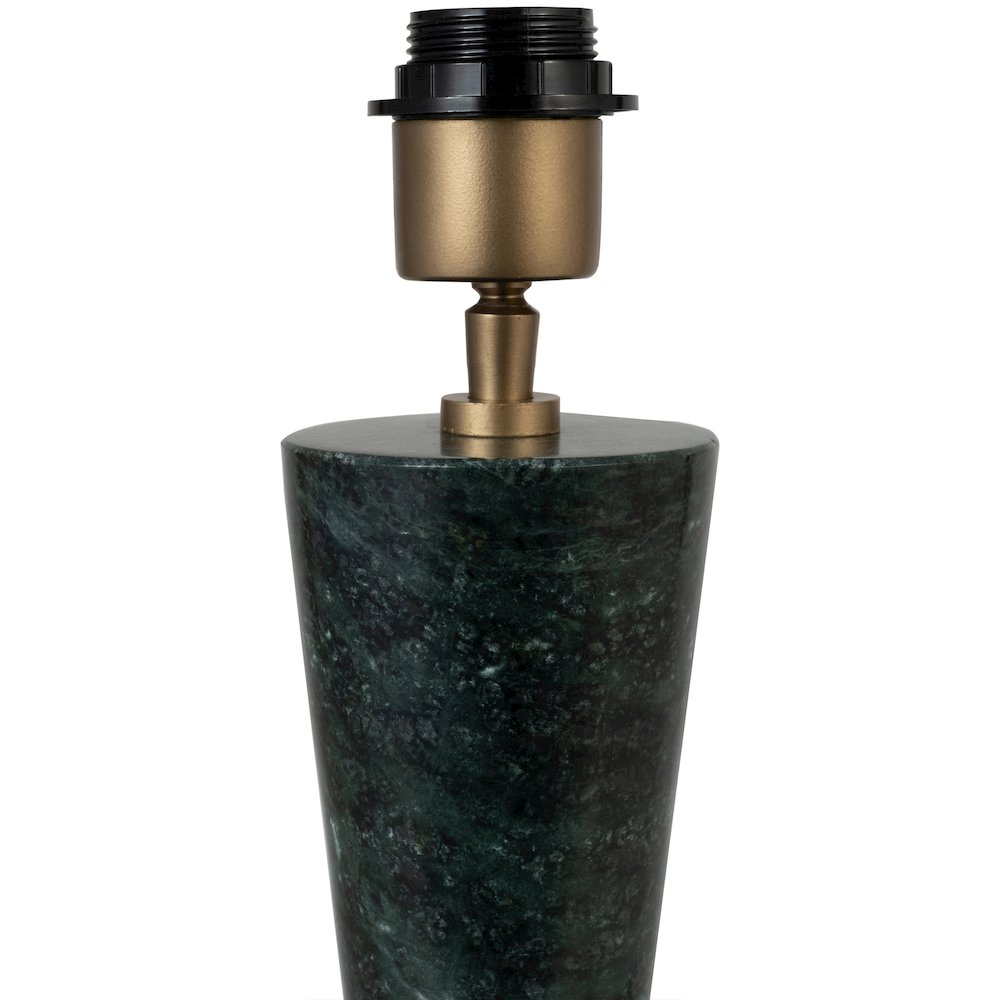 Lucente Green / Natural Genuine Marble Base And Linen Shade Table Lamp