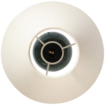 Lucente Green / Natural Genuine Marble Base And Linen Shade Table Lamp