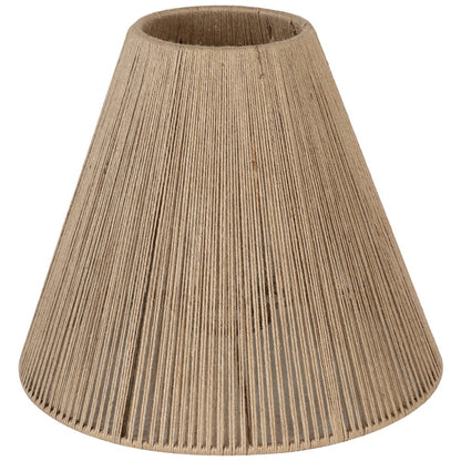 Lucente White / Natural Genuine Marble Base And Jute Shade Table Lamp