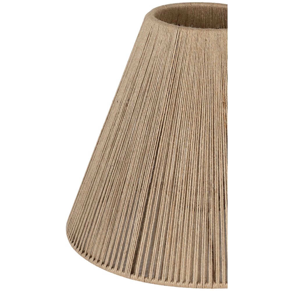 Lucente White / Natural Genuine Marble Base And Jute Shade Table Lamp