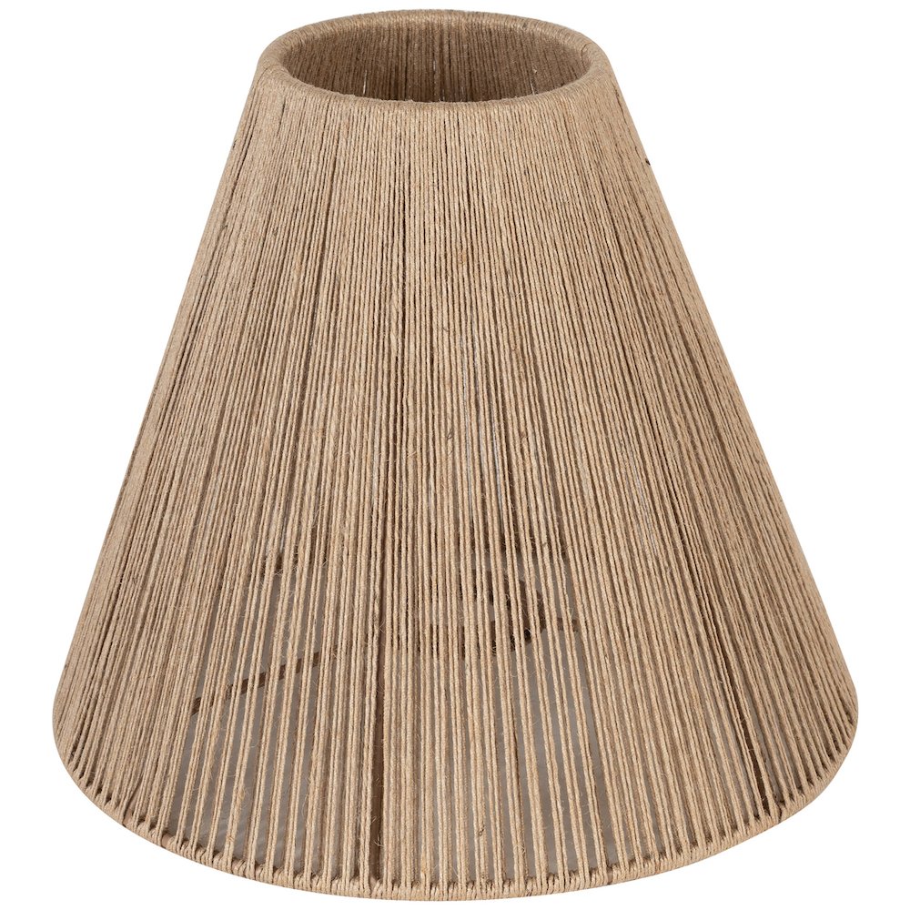 Lucente Travertine / Natural Travertine Base And Jute Shade Table Lamp