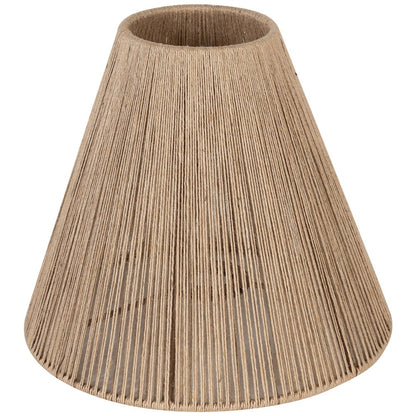 Lucente Travertine / Natural Travertine Base And Jute Shade Table Lamp