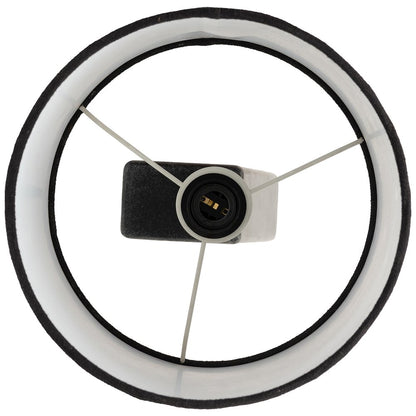 Vellum Black Genuine Marble Base And Cotton Shade Table Lamp