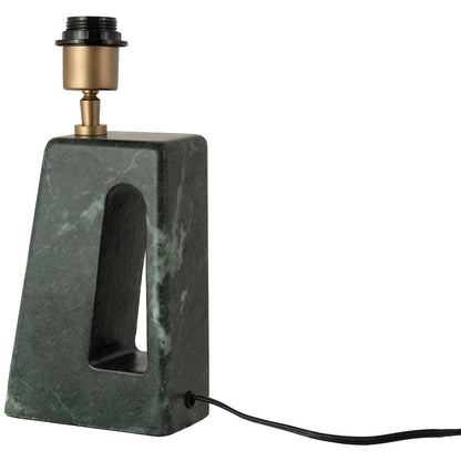 Vellum Green / Natural Genuine Marble Base And Linen Shade Table Lamp