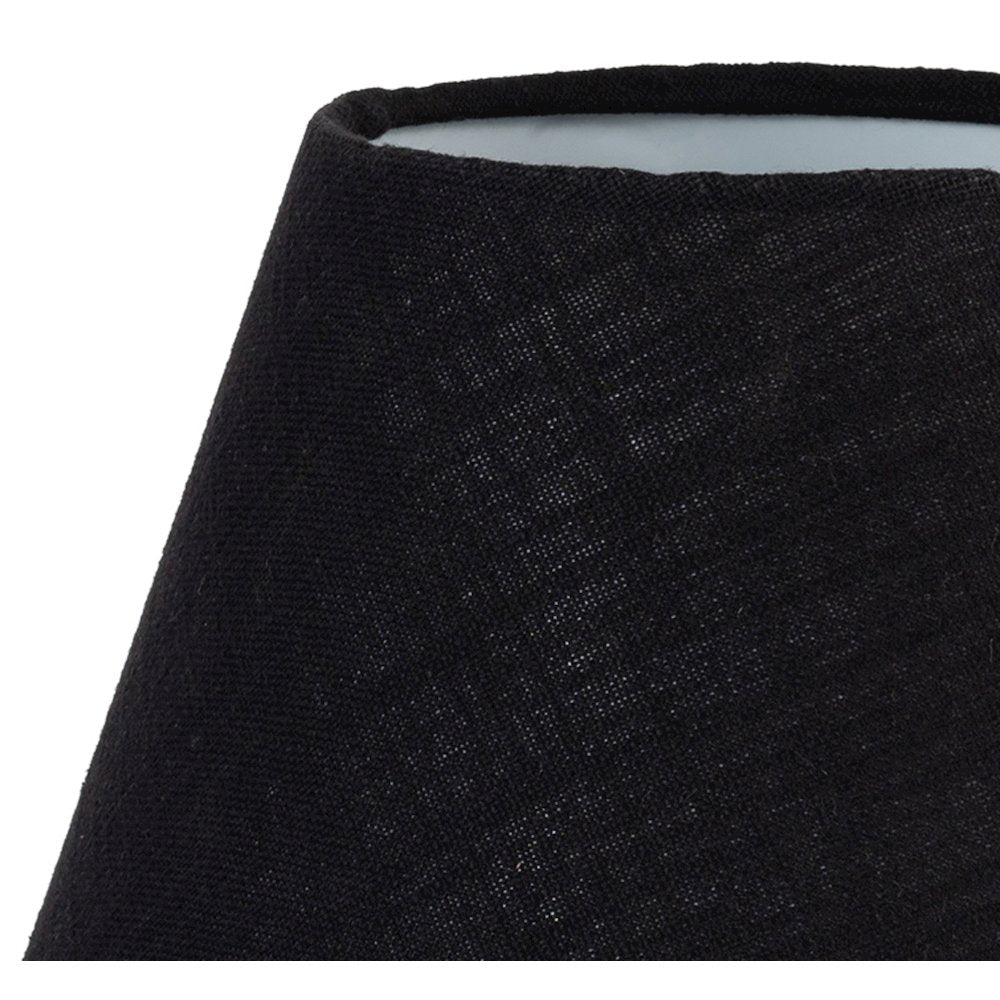 Pietra Black Genuine Marble Base And Cotton Shade Table Lamp