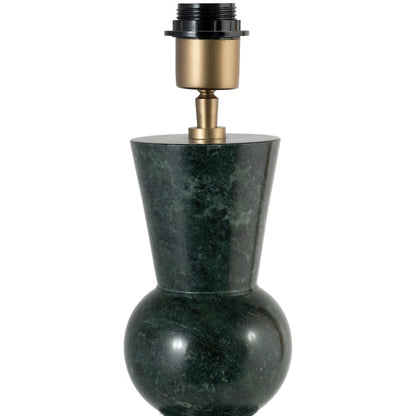 Pietra Green / Natural Genuine Marble Base And Linen Shade Table Lamp