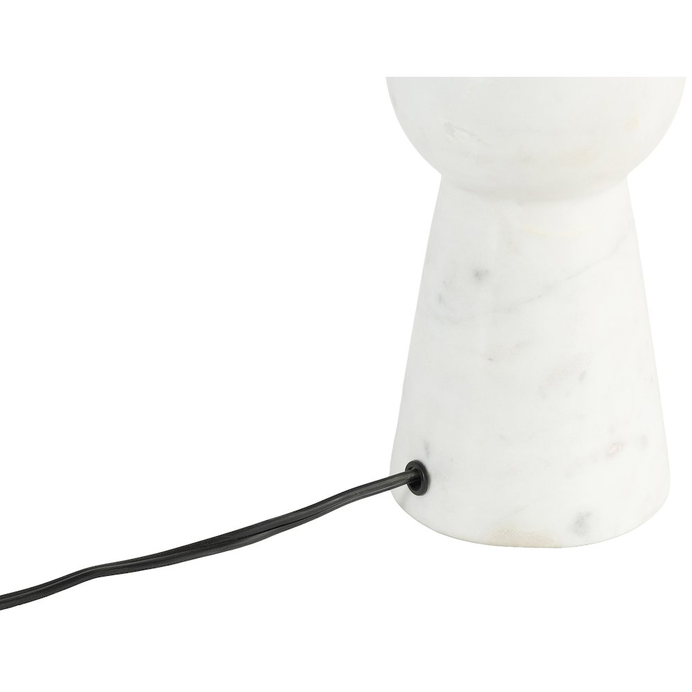 Pietra White / Natural Genuine Marble Base And Jute Shade Table Lamp