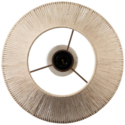 Pietra White / Natural Genuine Marble Base And Jute Shade Table Lamp