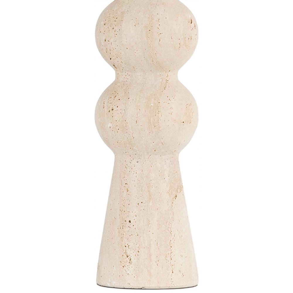 Pietra Travertine / Natural Travertine Base And Linen Shade Table Lamp