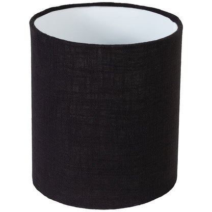 Paros Black / Off White Genuine Marble Base And Cotton Shade Table Lamp
