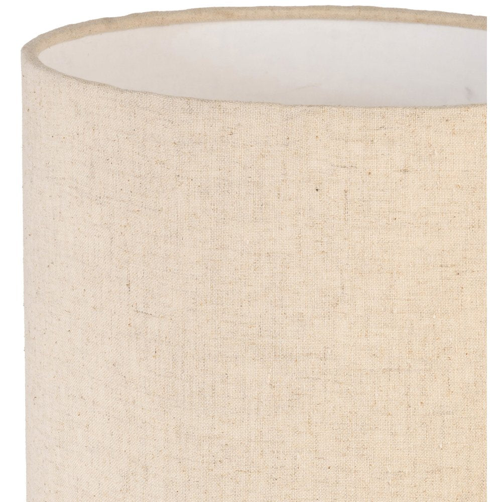 Paros Green / Off White Genuine Marble Base And Cotton Shade Table Lamp