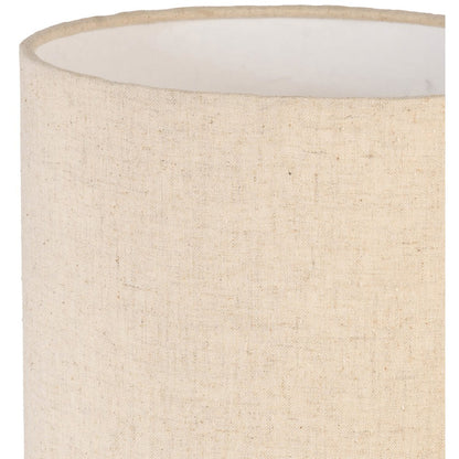 Paros Green / Off White Genuine Marble Base And Cotton Shade Table Lamp
